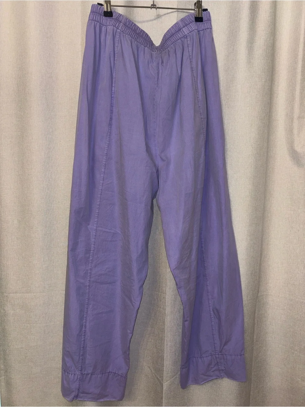 Free People Lavender Wide-Leg Pull-On Pants